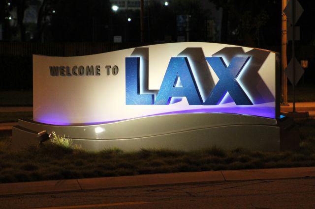 — — - Welcome sign located at intersection of Sepulveda Blvd and Lincoln Blvd.