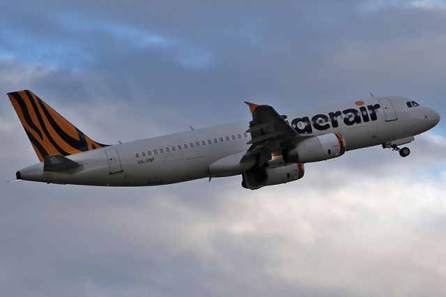 Airbus A320 (VH-VNF) - on  11 August 2019  at ”Sheps Mound” viewing area.