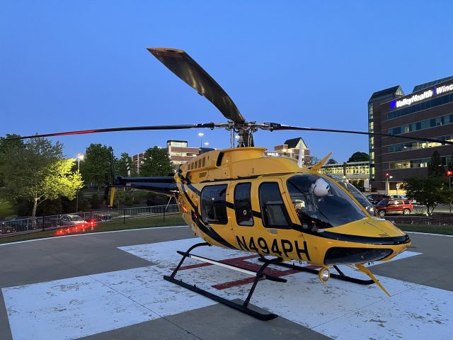 Bell 407 (N494PH) - AirCare 4 at Winchester hospital on a gorgeous Spring evening.