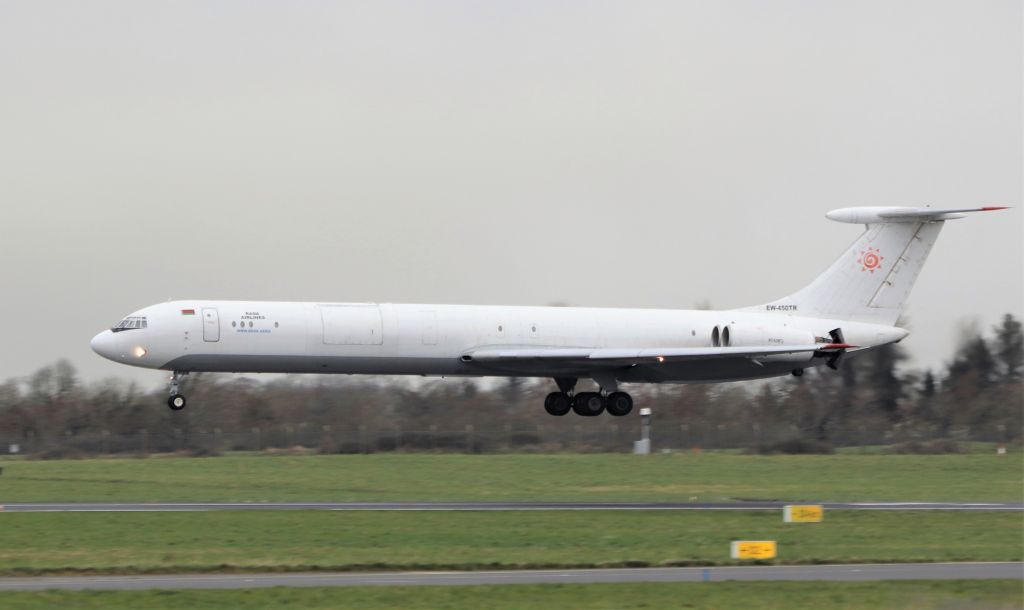 Ilyushin Il-62 (EW-450TR) - rada airlines il-62mgr ew-450tr landing at shannon from belarus 18/3/21.
