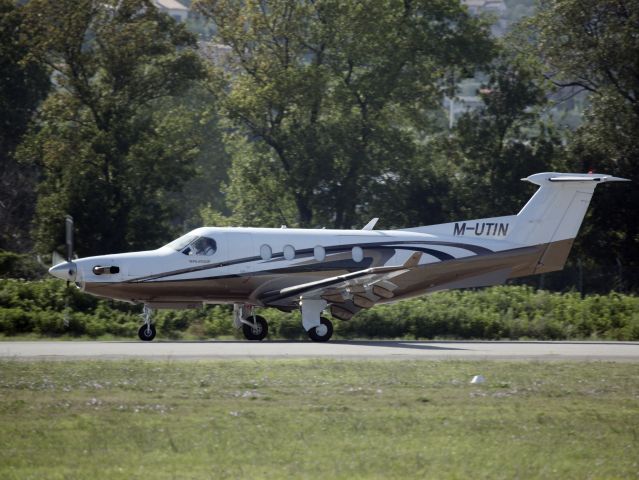 Pilatus PC-12 (M-UTIN) - At Cannes, France.