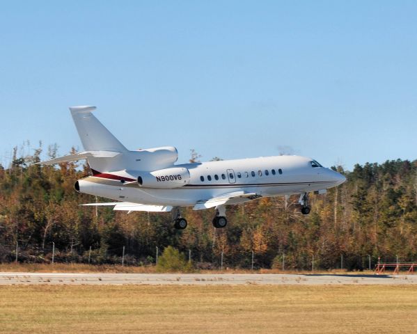 Dassault Falcon 900 (N900VG) - While holding short of RW 31 in LaGrange this beautiful aircraft landed in front of us.