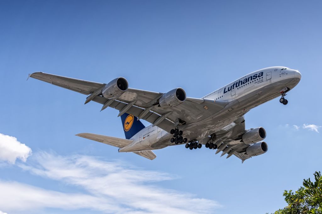 Airbus A380-800 (D-AIMC) - Landing at KLAX on April 7, 2015