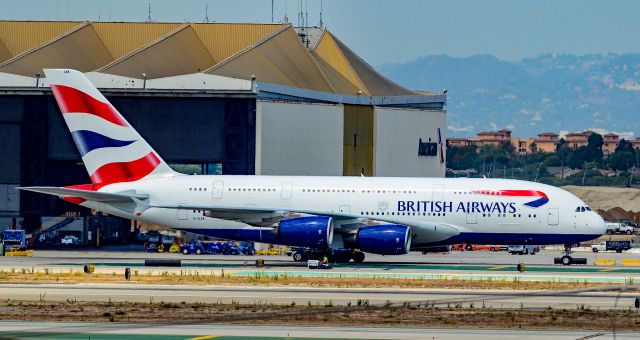 Airbus A380-800 (G-XLEK) - G-XLEK British Airways Airbus A380-841 s/n 194 - Delivered February 2016 br /br /Los Angeles International Airport (IATA: LAX, ICAO: KLAX, FAA LID: LAX)br /Photo: TDelCorobr /September 2, 2017