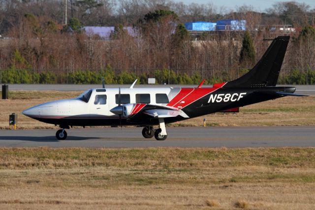 Canadair Challenger (N58CF) - 1977 Ted Smith Aerostar 601P at Norfolk International Airport (KORF) on Jan 28, 2012.