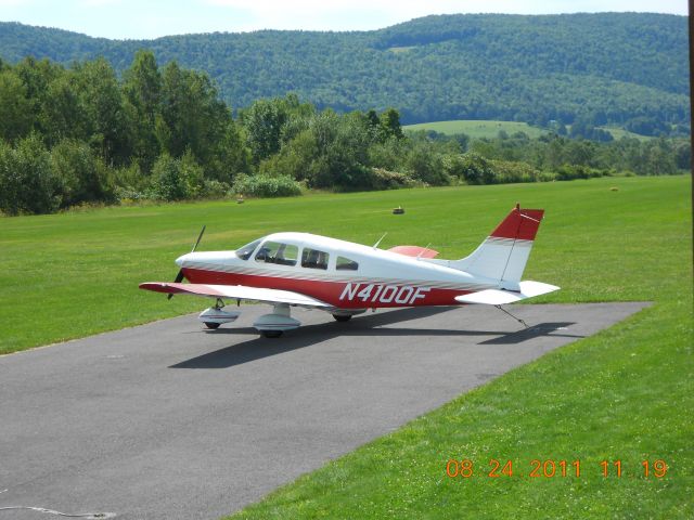 Piper Cherokee (N4100F) - Cooperstown-Westville Airport, New York