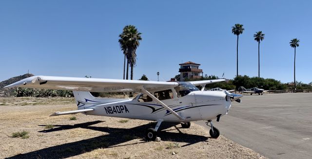 Cessna Skyhawk (N840PA) - Aerocademy's G1000-equipped Skyhawk parked at Catalina's airport in the sky.