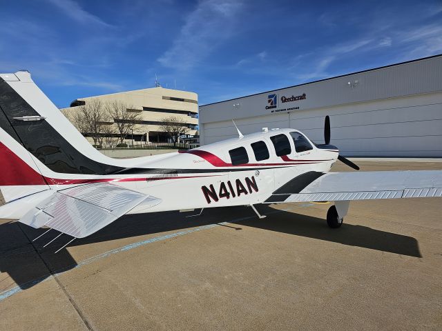 Beechcraft Bonanza (36) (N41AN) - Brand new aircraft just back from an acceptance flight with the new owner named "Ian" --- Nov 1, 2023. 