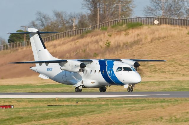 Fairchild Dornier 328 (N28CG) - Departing Hickory on Rwy 24 -1.Apr.10