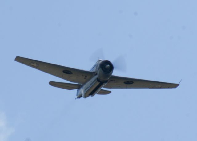 Grumman G-40 Avenger (NL7030C) - Avenger overhead. An amazing Warbirds over the Beach 2021 airshow at Jerry Yagen’s Military Aviation Museum at Pungo, VA near Virginia Beach, 2-3 October 2021. If you’ve never attended one of his airshows, you ought to check it out. Multiple formations of US Army Air Corps, US Navy, RAF, and German aircraft. With Covid, this show was a combined WWI, WWII, etc. airshow. 