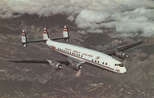 Lockheed EC-121 Constellation (N6909C) - scanned from postcardbr /TWA