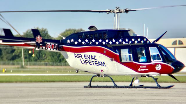 N101AE — - One of Air Evac Lifeteam’s B206’s at KHUF during its overnight stay.br /br /This aircraft is 1980 Bell 206L-1 LongRanger II, SN 45454, owned/operated by Air Evac EMS. 9/29/22. 