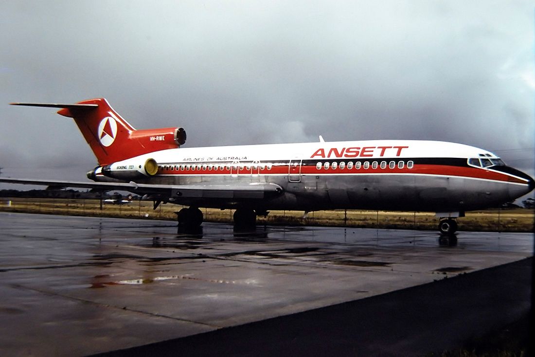 VH-RME — - ANSETT AIRLINES OF AUSTRALIA - BOEING 727-77 - REG : VH-RME (CN 18743/78) - WEST BEACH ADELAIDE SA. AUSTRALIA - YPAD (8/4/1973)35MM SLIDE CONVERSION.