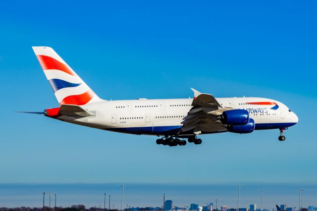 Airbus A380-800 (G-XLEB) - British Airways A380-800 landing at DFW on 12/27/22. Taken with a Canon R7 and Tamron 70-200 G2 lens.
