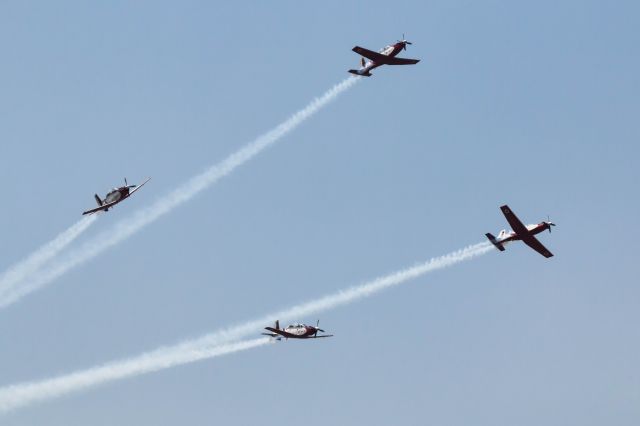 HAWKER DE HAVILLAND PC-9 (N400) - Israeli Air Force Aerobatic team during Israel 69th Independence day airshow over Jerusalem. 