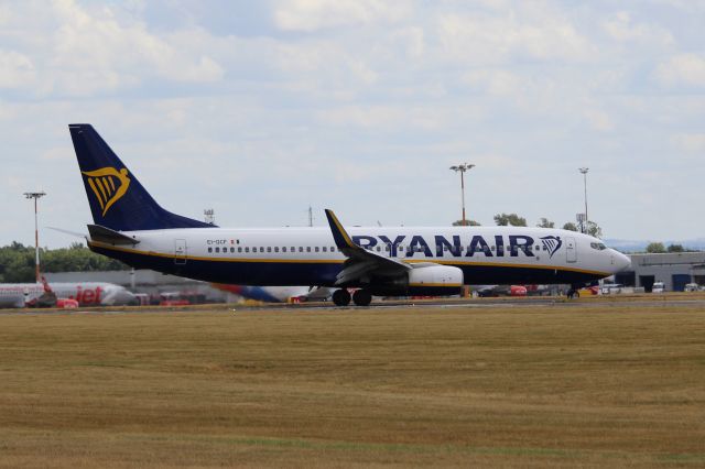 Boeing 737-800 (EI-DCF) - Ryanair (FR) EI-DCF B737-8AS [cn33804]br /East Midlands (EMA): Ryanair flight FR1647 taxis to the terminal having just arrived from Wroclaw Copernicus (WRO).   br /Taken from Disworth Lane, North side of the airfield.br /br /2018 07 31br /a rel=nofollow href=http://alphayankee.smugmug.com/Airlines-and-Airliners-Portfolio/Airlines/EuropeanAirlines/Ryanair-FR/https://alphayankee.smugmug.com/Airlines-and-Airliners-Portfolio/Airlines/EuropeanAirlines/Ryanair-FR//a