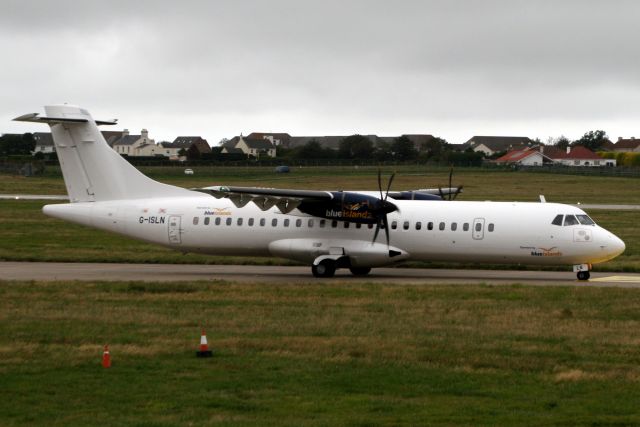 ATR ATR-72 (G-ISLN) - Taxiing to depart rwy 26 on 11-Sep-19 operating flight BCI644 to EGHI.