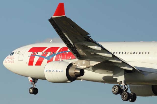 Airbus A330-200 — - TAM A330-200 approaches runway 027L at LHR.