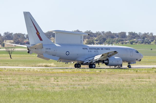 Boeing Wedgetail (A30001) - RAAF (A30-001) Boeing E-7A Wedgetail at Wagga Wagga Airport 