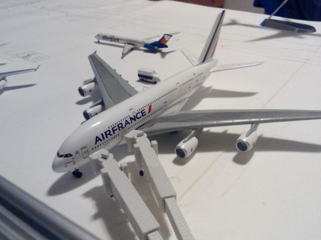 Airbus A380-800 (F-HPJA) - This is my 1 400 AirFrance A380 that just pulled into the gate from Paris. This is one of my favorite models.