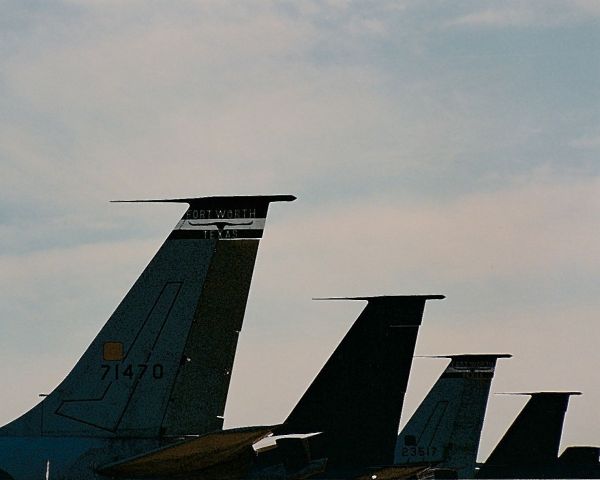 Boeing C-135FR Stratotanker (57-1470) - Line up of KC-135 tails with new and old markings.