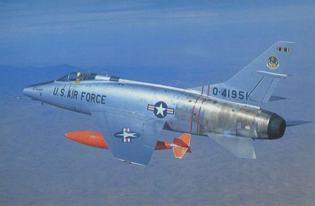 North American Super Sabre (64-1951) - scanned from postcard