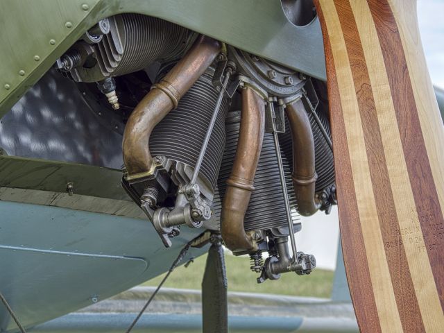 SANDS Fokker Dr-1 (N1858F) - LeRhone engine in Fred Murrin's DR-1 replica at the 09/2018 NMUSAF Dawn Patrol