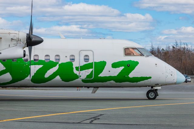 de Havilland Dash 8-300 (C-FSOU) - Green jazz departing YHZ for YYT