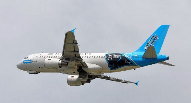 Airbus A319 (N717UW) - Taking off from KCLT September 7, 2015.