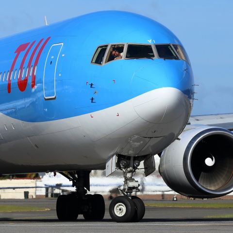 BOEING 767-300 (PH-OYI) - From Maho Beach.