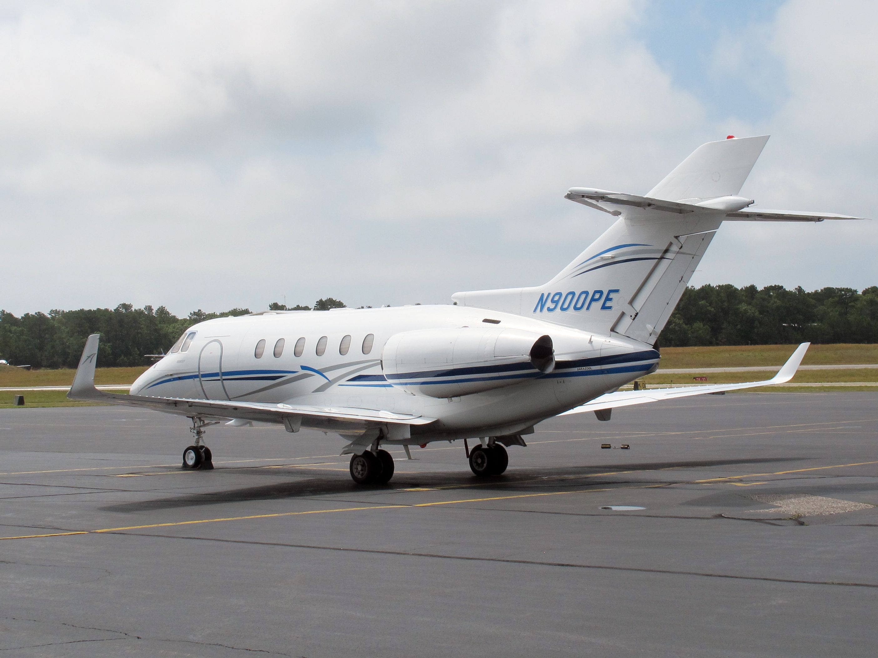 Hawker 800 (N900PE) - A very good business jet with a stand up cabin. No location as per request of the aircraft owner.