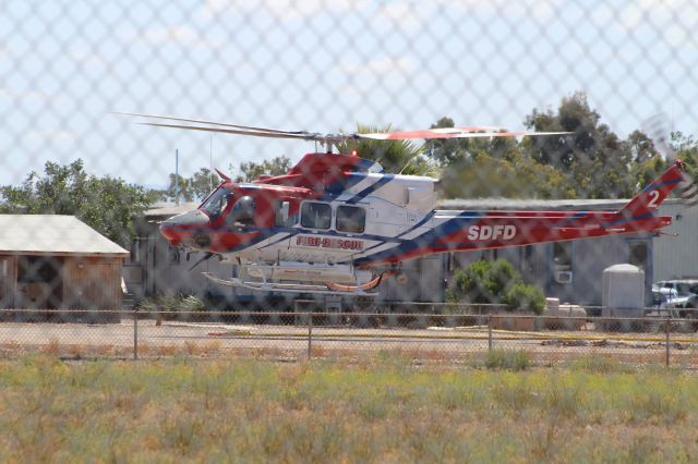 Bell 412 (N807JS) - APPROACH KMYF