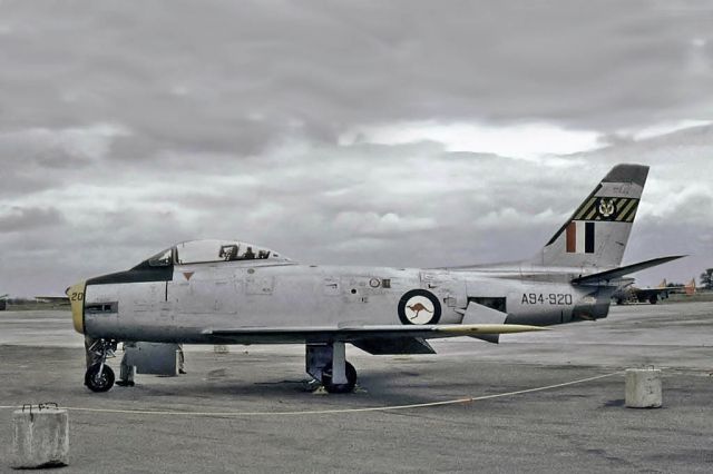 A94920 — - CAC Sabre A94-920  2 F OCU. Photographed East Sale (YMES) 1961.