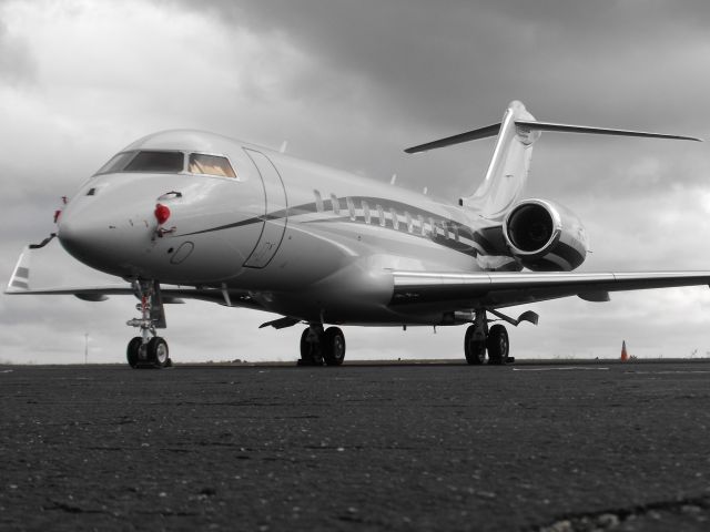 Bombardier Global 5000 (N724MF) - Global Express on the south ramp under overcast skies.