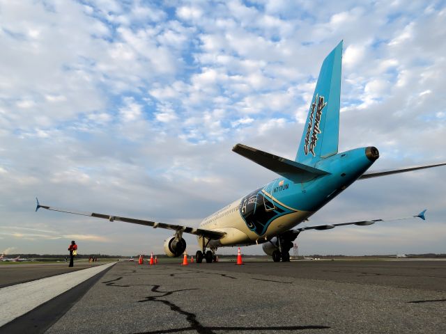 Airbus A319 (N717UW) - Taken Oct. 31, 2015 KCLTs 5K Runway Run/Walk on runway 5/23
