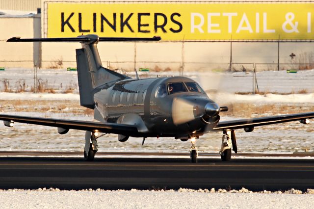 Pilatus PC-12 (LX-JFM) - Snow in march 2013, in western Europe a very soft winter 13/14.