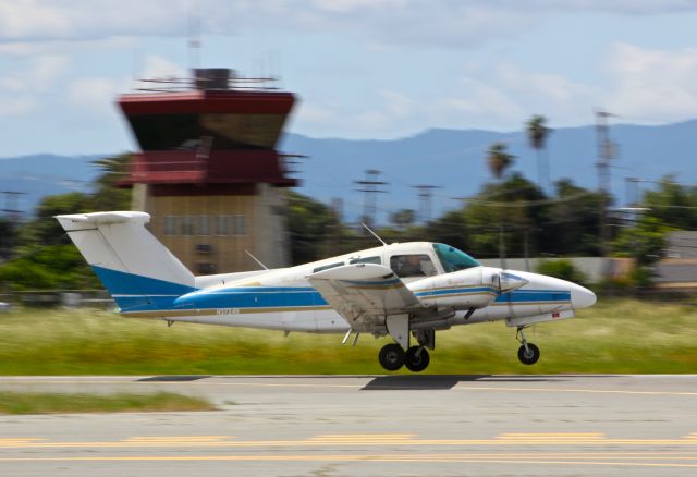 Beechcraft Duchess (N3724H) - Local Beechcraft Duchess rotating on runway 31R at Reid Hillview Airport, San Jose, CA.