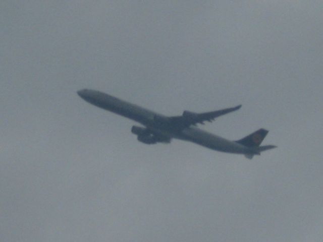 Airbus A340-600 (D-AIHB) - Lufthansa A340-600 moments after takeoff.