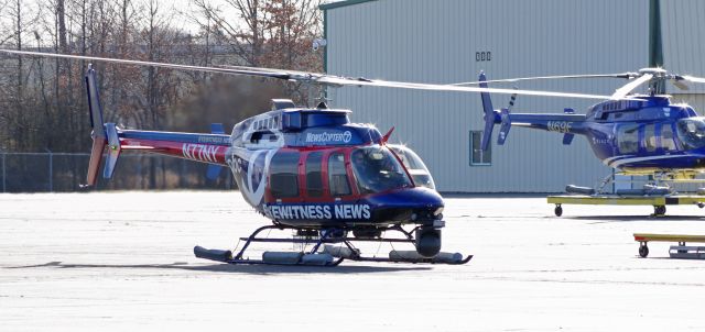 Bell 407 (N77NY) - LINDEN AIRPORT-LINDEN, NEW JERSEY, USA-JANUARY 21, 2022: Seen at the airport was a news helicopter belonging to one of New York City's local television stations.