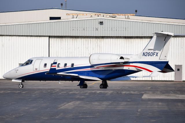 Learjet 60 (N260FX) - Prior Aviation's Learjet 60 taxiing out from their ramp at the Buffalo Niagara International Airport 