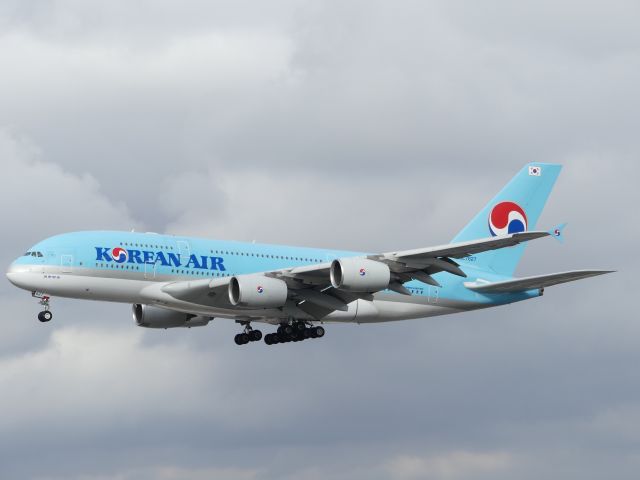 Airbus A380-800 (HL7627) - Koreans whale on approach to RWY 24R at KLAX.