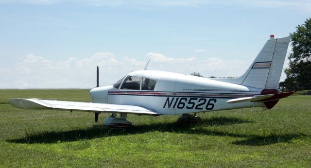 Piper Cherokee (N16526) - Shown here on this grassy airstrip in southeastern Pennsylvania is a 1973 Piper Cherokee Cruiser PA-28-140 in the Summer of 2020.