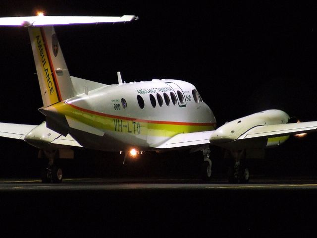 Beechcraft Super King Air 200 (VH-LTQ) - Ambulance Tasmania Beech Super King Air 200C VH-LTQ BL-170 at Wynyard Airport 8 May 2022.