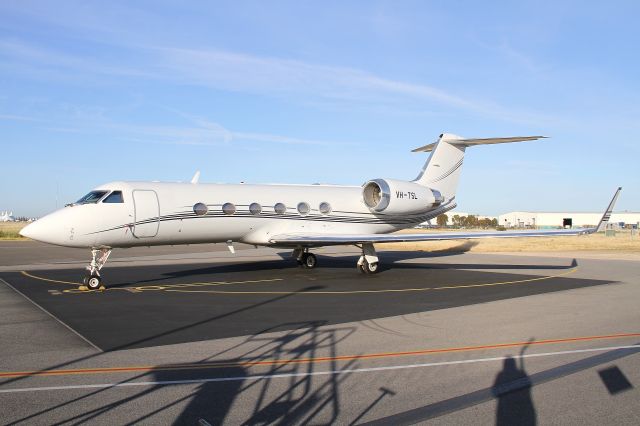 Gulfstream Aerospace Gulfstream IV (VH-TSL) - Absorbing the morning sun on a beautiful Spring day in Adelaide