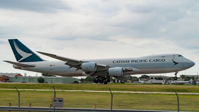 BOEING 747-8 (B-LJF) - Diverted from KIAH due to weather, arriving 22 before storms pushed in here as well.br /5/24/20