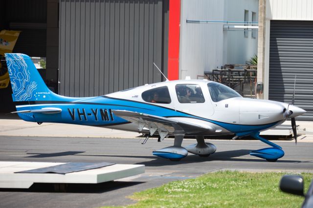 Cirrus SR-22 (VH-YMI) - VH-YMI taxing back to hangar at Moorabbin Airport.