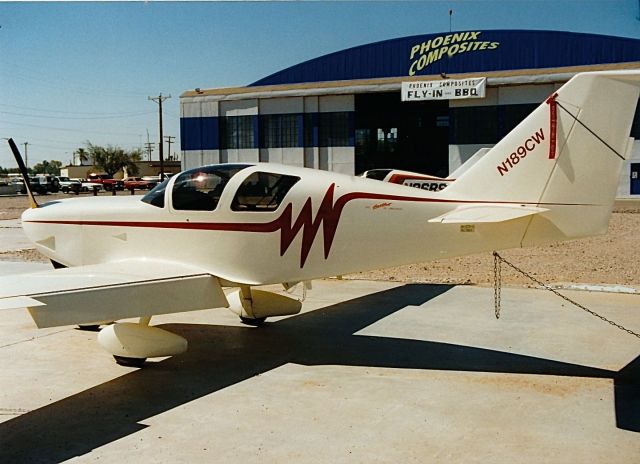 Experimental 100kts-200kts (N189CW) - A Home built from Texas at a fly in BBQ before the Copperstate Fly In and Air Show