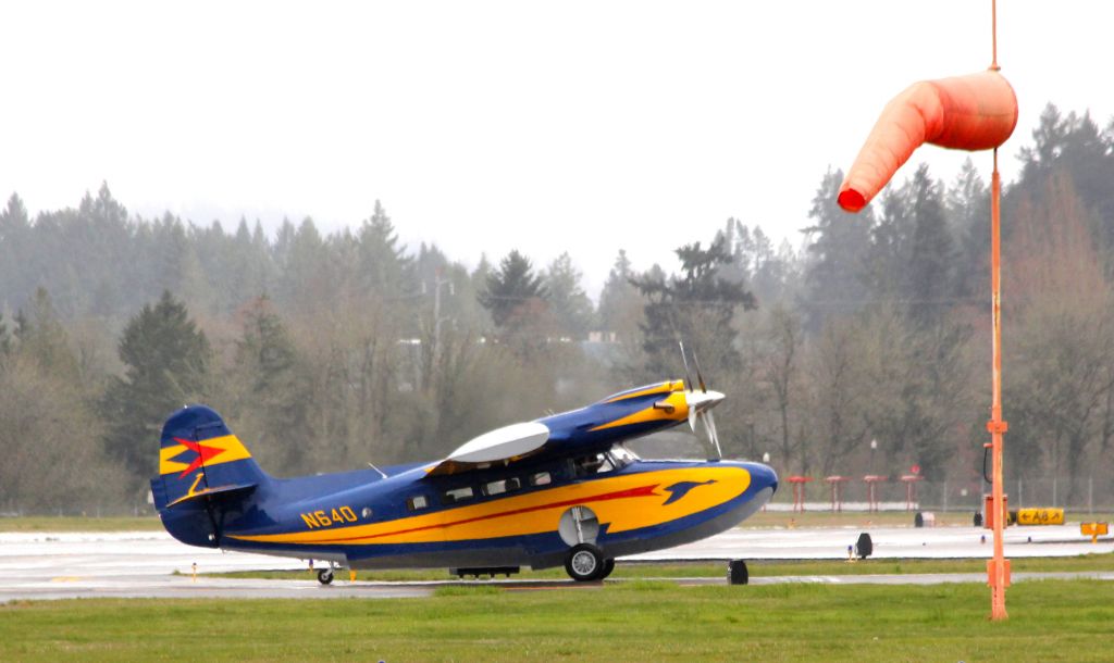 McKinnon Turbo Goose (N640) - McKinnon Turbo Goose (twin-turboprop) arriving KHIO Hillsboro, OR.