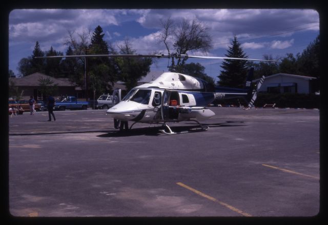 Bell 222 (N911WY) - Lifeflight @ Converse Memorial Hospital June 1987