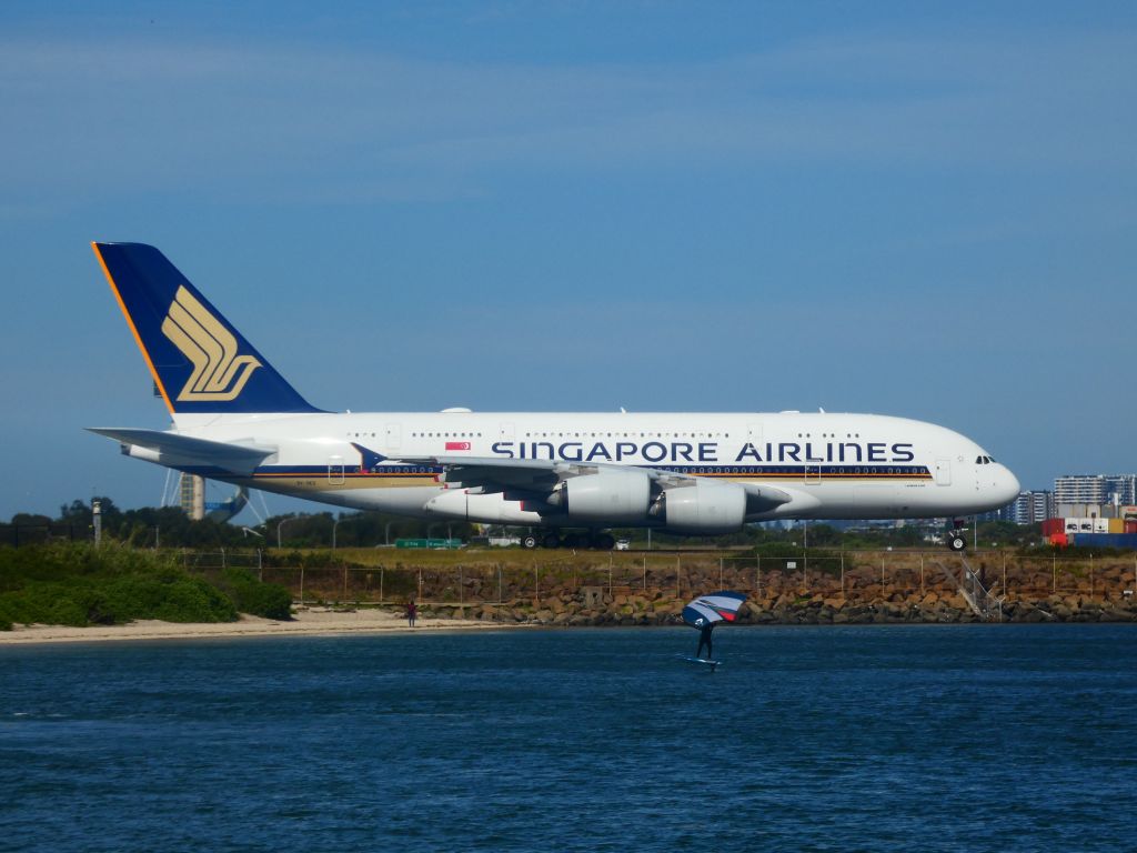 Airbus A380-800 (9V-SKS) - SKS out to Singapore. My first time spotting at Sydney. November 19